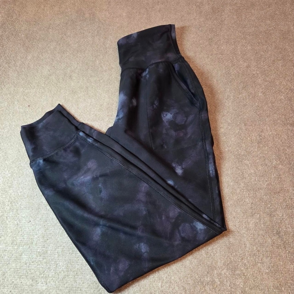 Old Navy Active Powersoft High Rise Joggers XS Black Tie Dye Go-Dry Athletic
